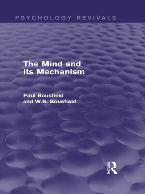 cover image of The Mind and its Mechanism